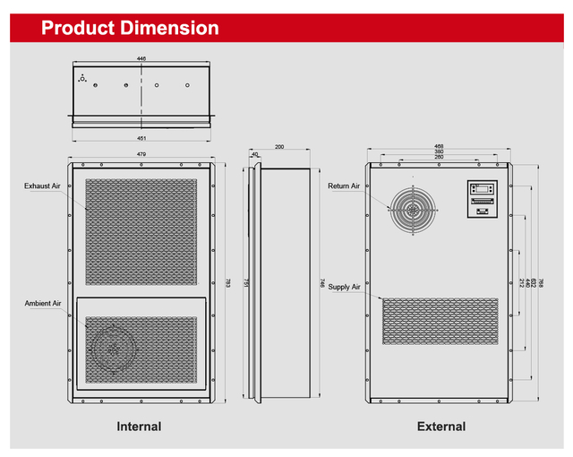 UL-1000W-Outdoor Cabinet Industrial Air-cooled Air Conditioner - CTC010AS