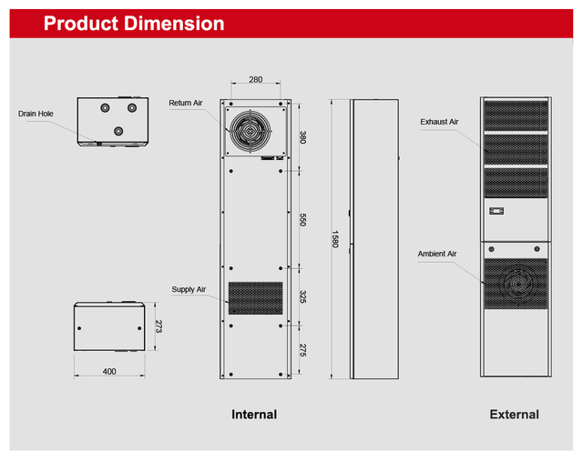 UL-2000W-Indoor Cabinet Industrial AC Air Conditioner -CTC030AN