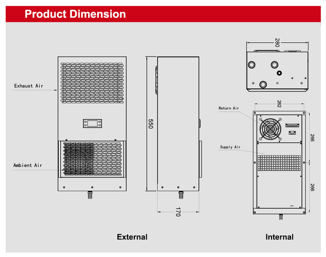 UL-500W-Indoor Cabinet Industrial AC Air Conditioner -CTC005AN