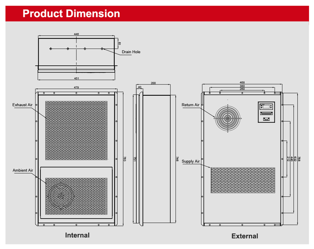 UL-1500W-Outdoor Cabinet Industrial Air-cooled Air Conditioner - CTC015AS