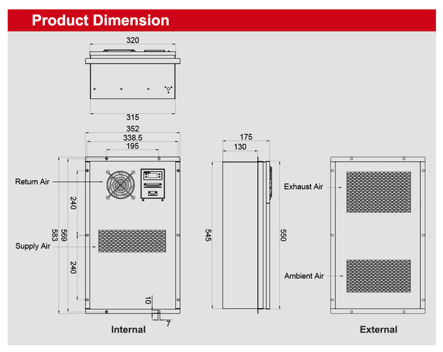 UL-600W-Outdoor Cabinet Industrial Air-cooled Air Conditioner - CTC006AS