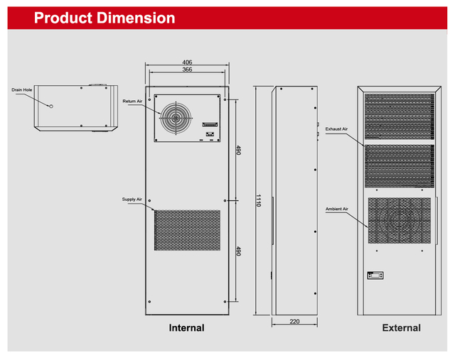 UL-2000W-Indoor Cabinet Industrial AC Air Conditioner -CTC020AN